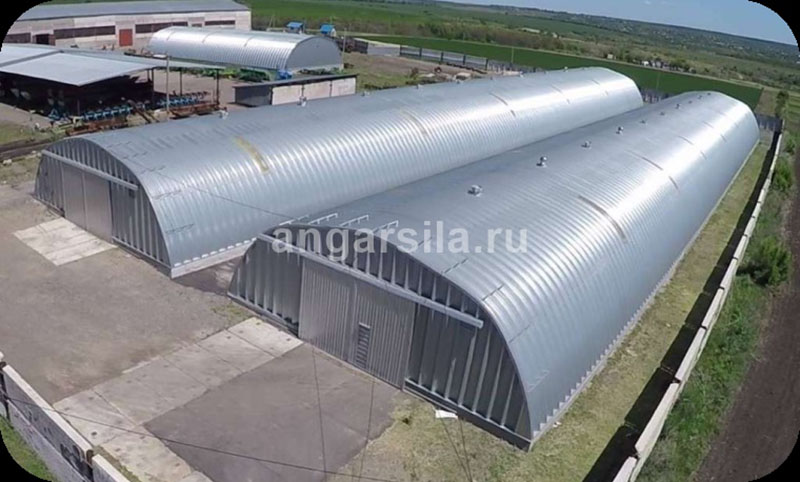 ангар из металлоконструкций под утепленный склад